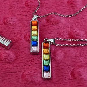 pride necklace bar necklace